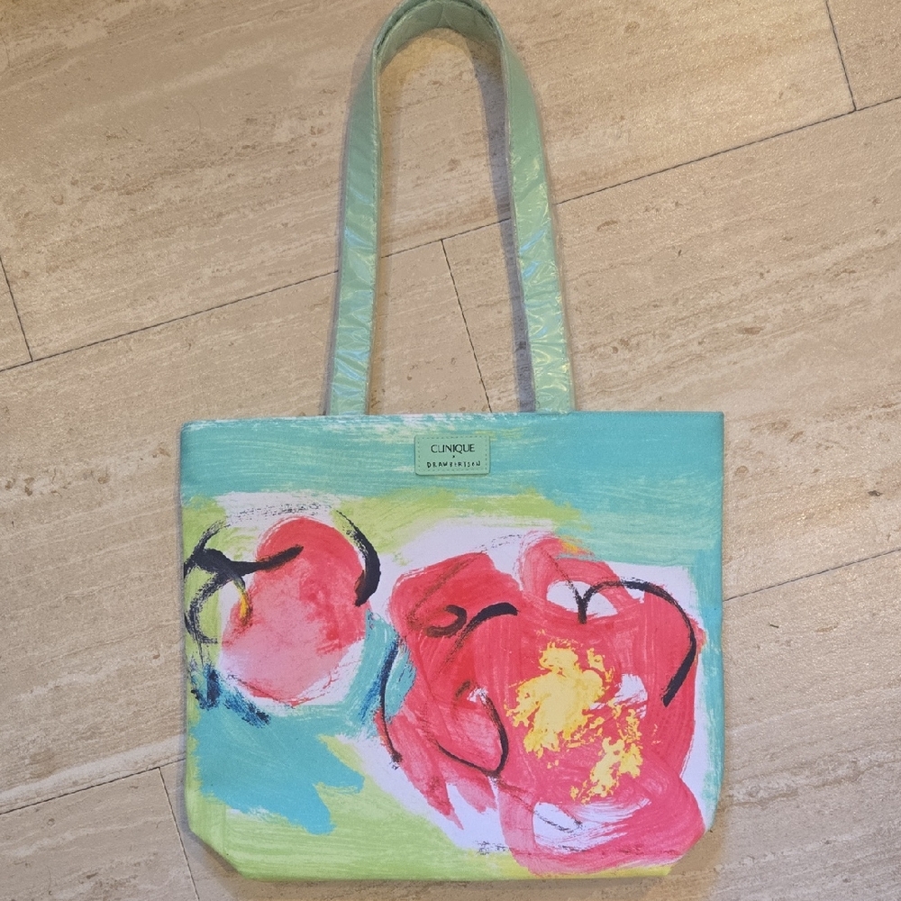 Clinique X Drawbertson Floral Tote Bag
